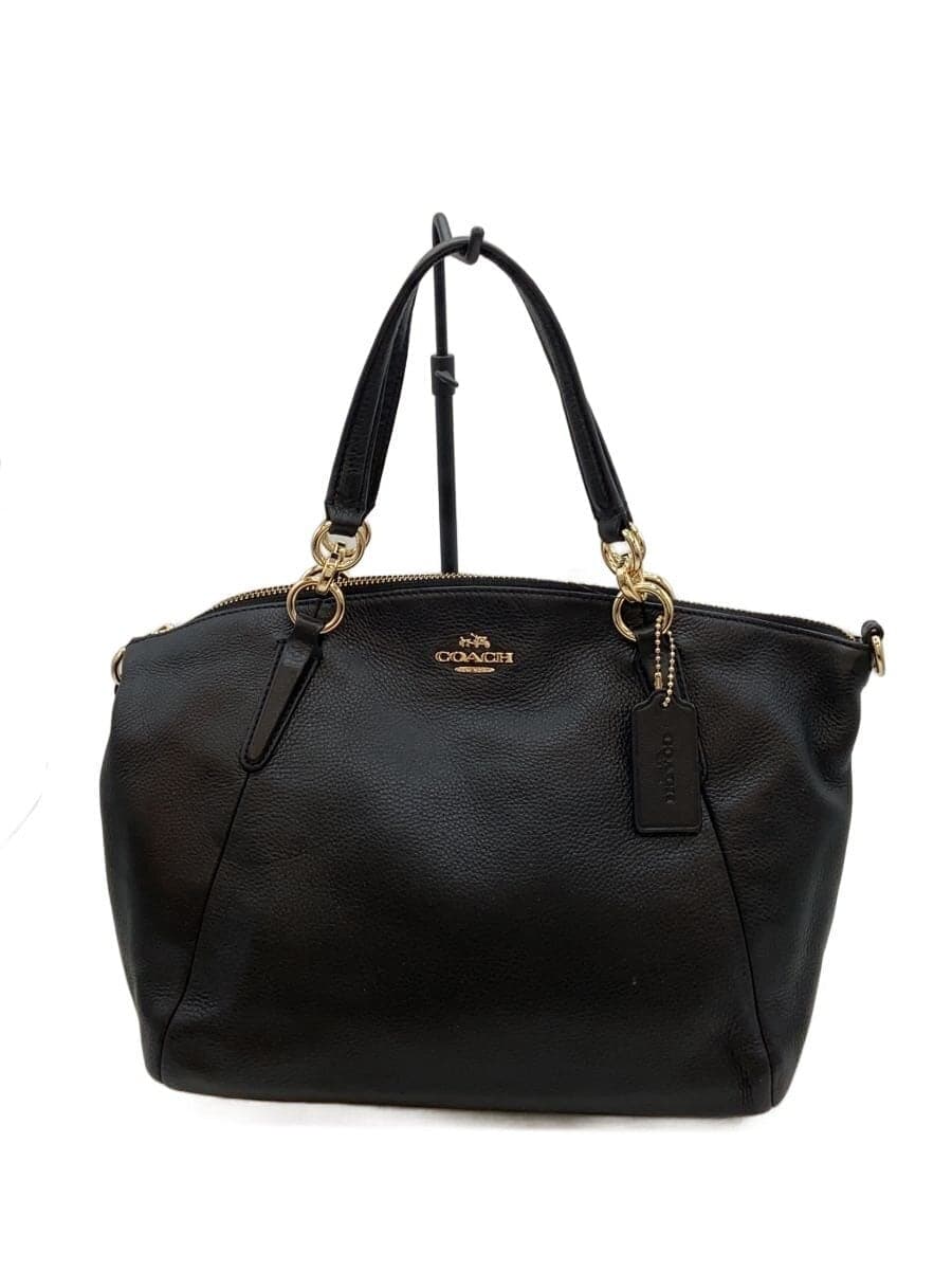 COACH Small Kelsey Satchel Leather Black Solid F28993