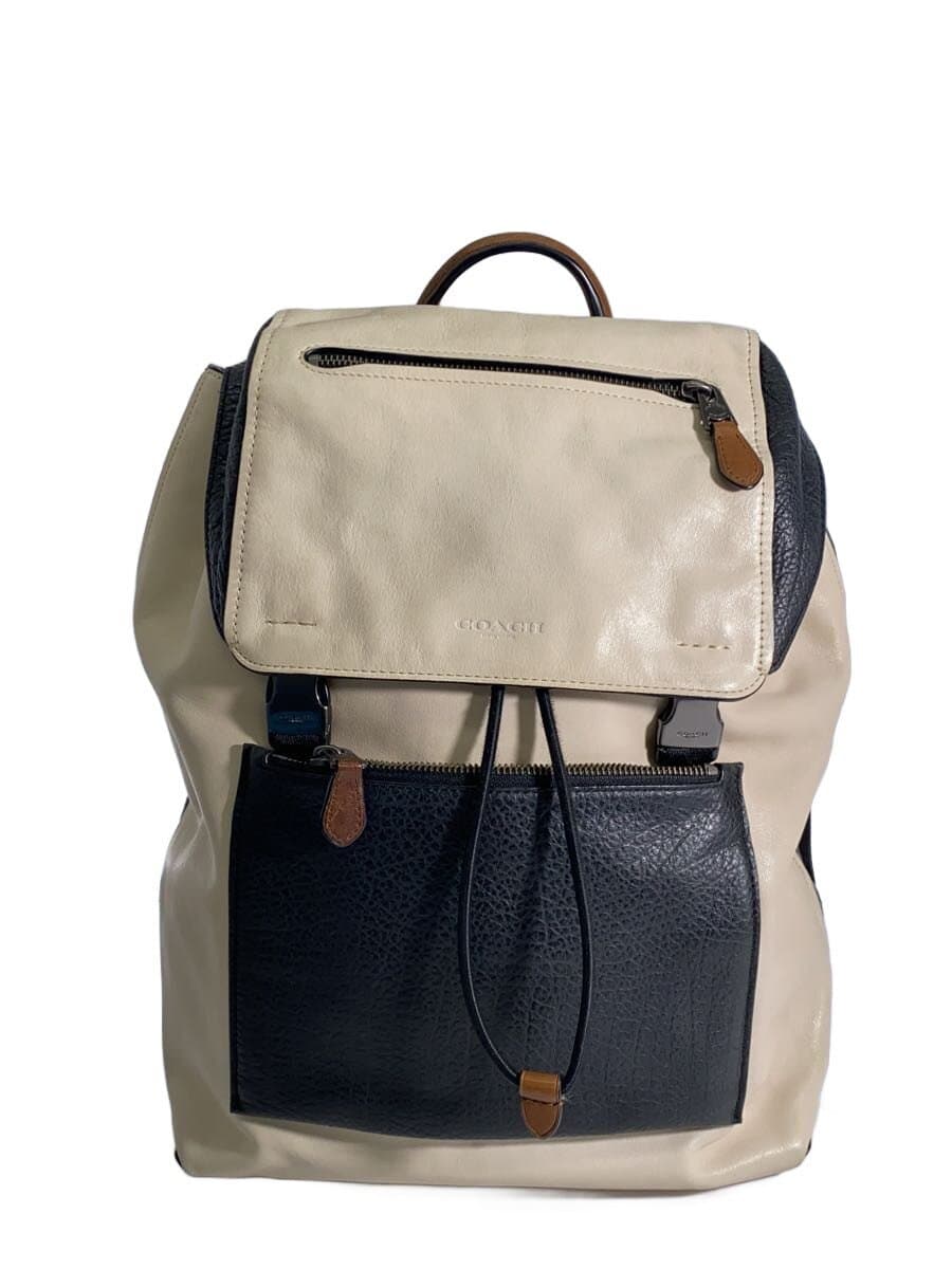 COACH Backpack Leather BEG 57759