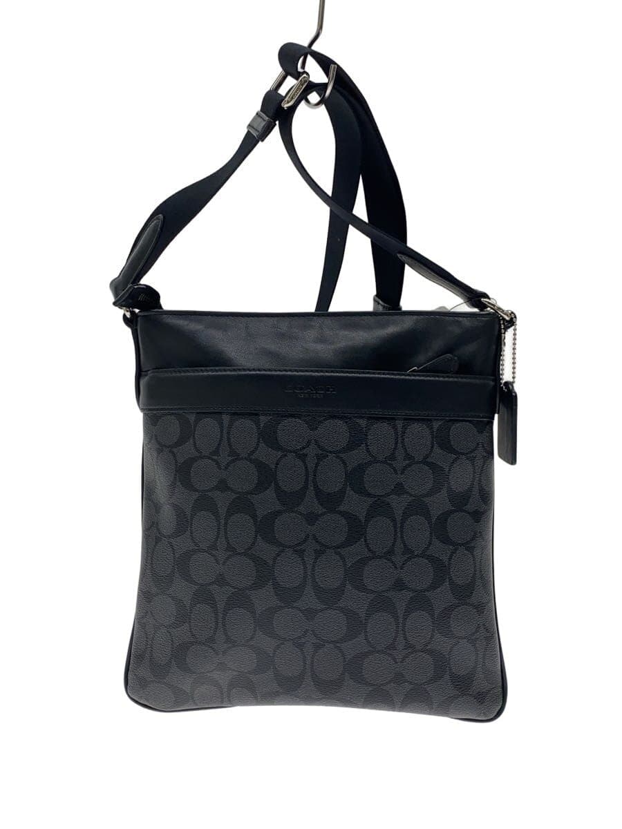 COACH Shoulder Bag_Signature Leather Gray All-Over Print F54781