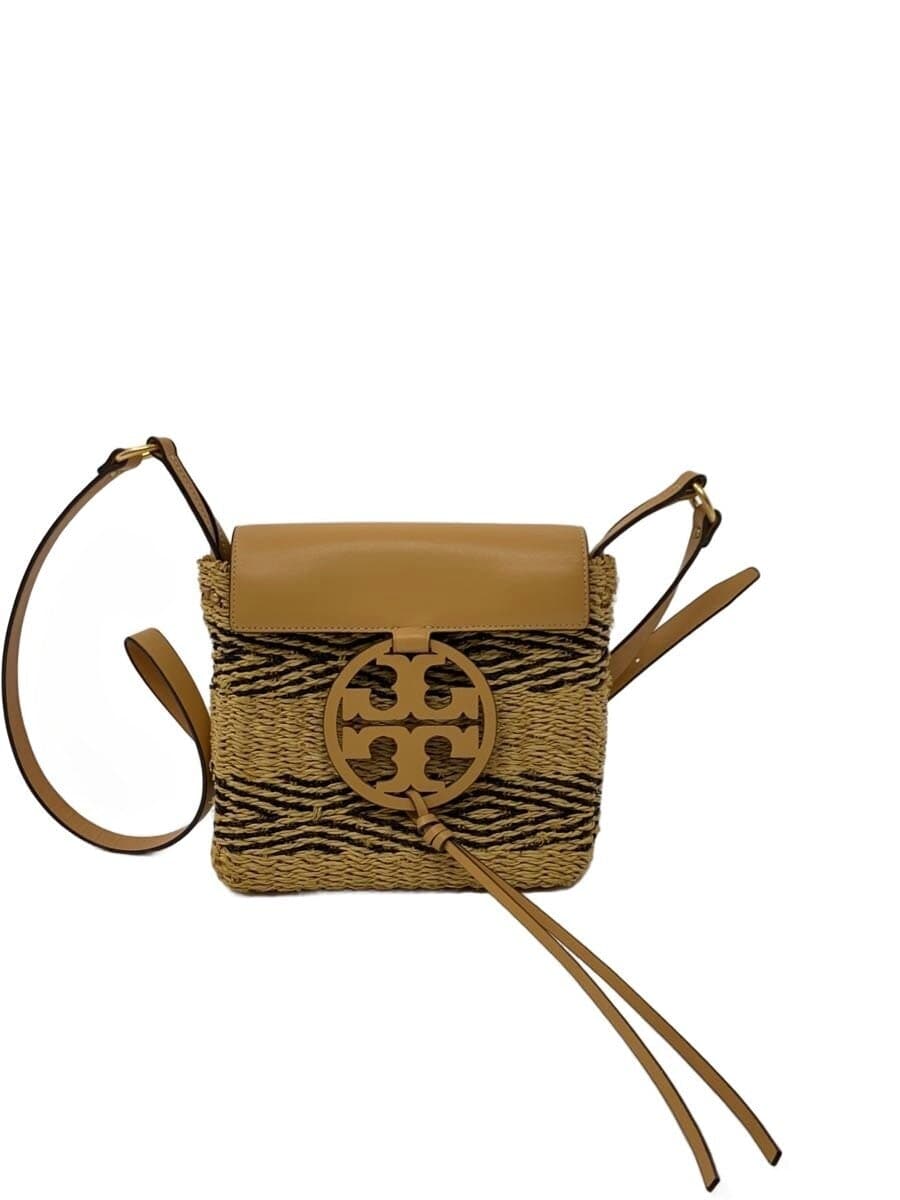 TORY BURCH Shoulder Bag BEG 10005586 Miller Striped Straw Crossbody