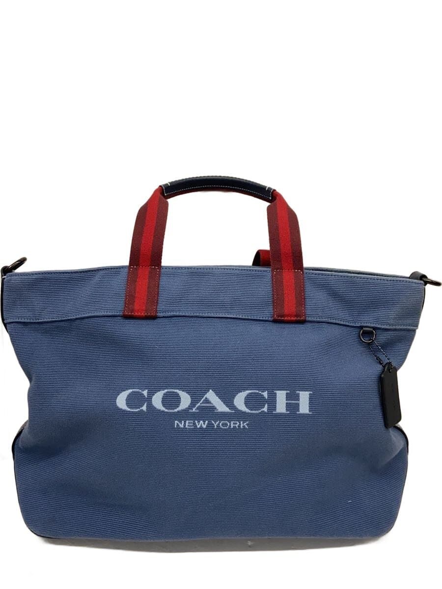 COACH Tote Bag Canvas NVY Solid CJ486