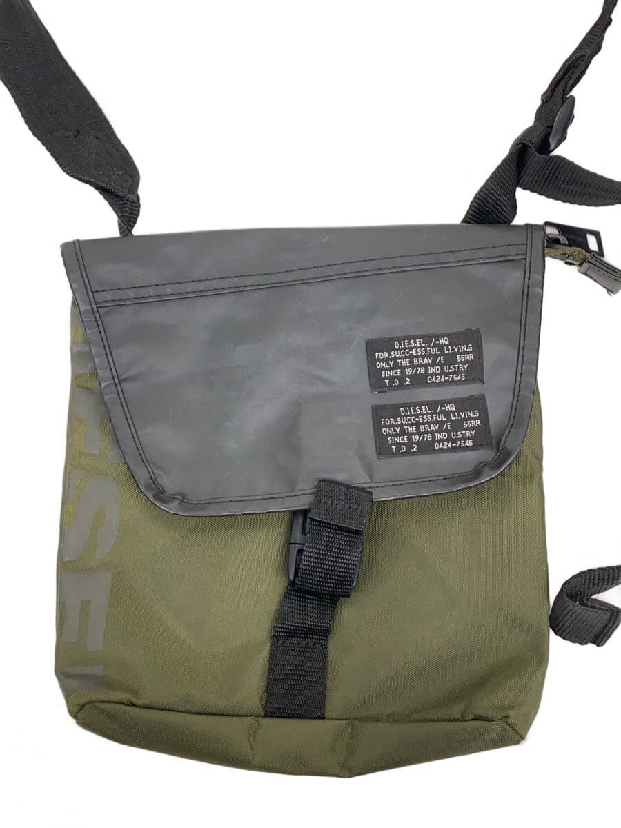 DIESEL Shoulder Bag Nylon KHK Print