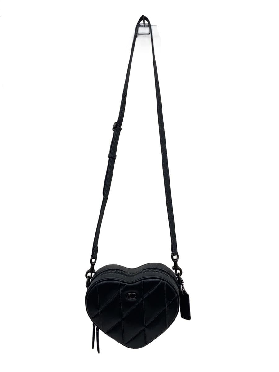 COACH shoulder bag leather black plain ce725