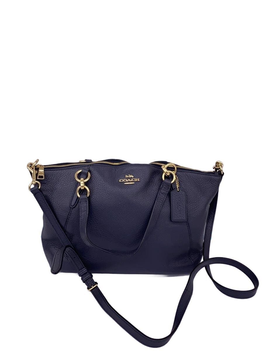 COACH2-Way Tote Bag Leather NVY F28993