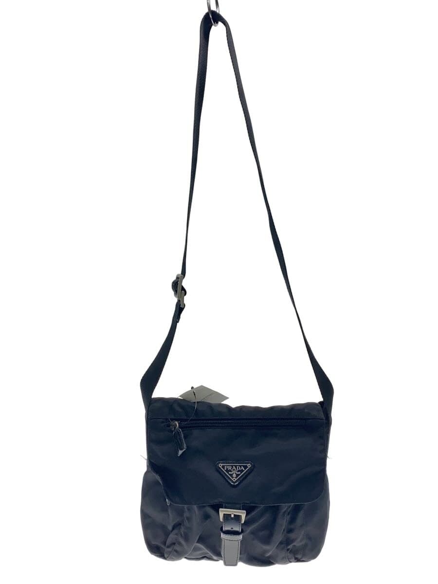 PRADA shoulder bag nylon black plain