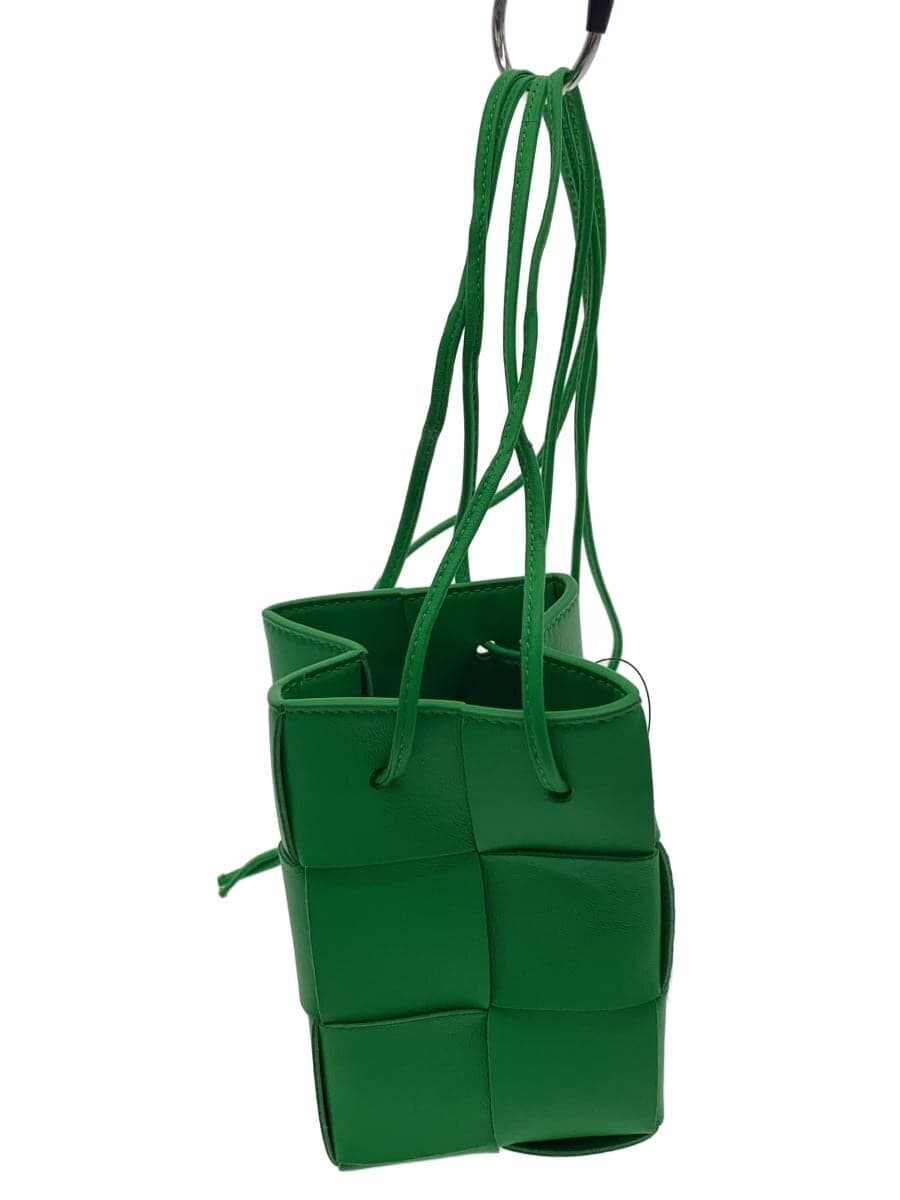 BOTTEGA VENETA Shoulder Bag Leather GRN MINI CASSETTE BUCKET BAG