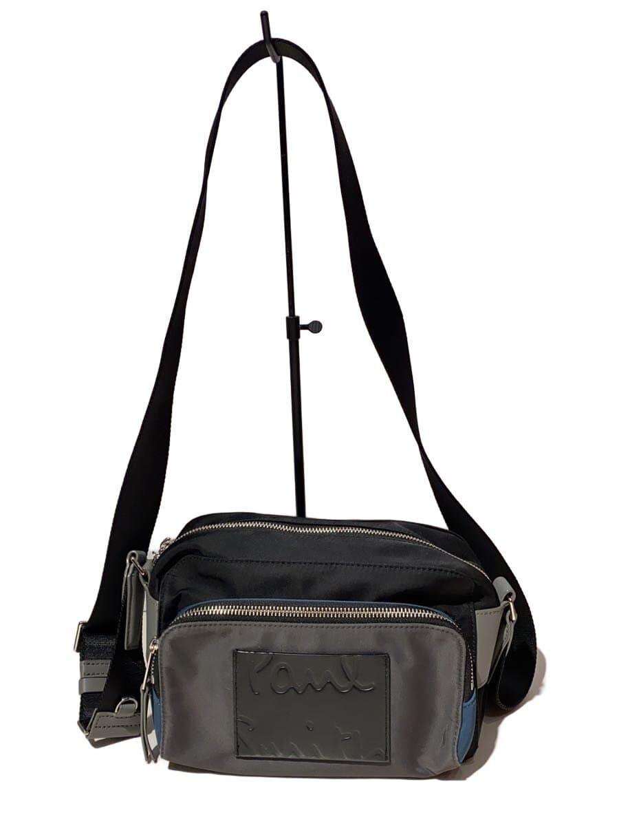 Paul Smith Logo Embossed Shoulder Bag Nylon BLK