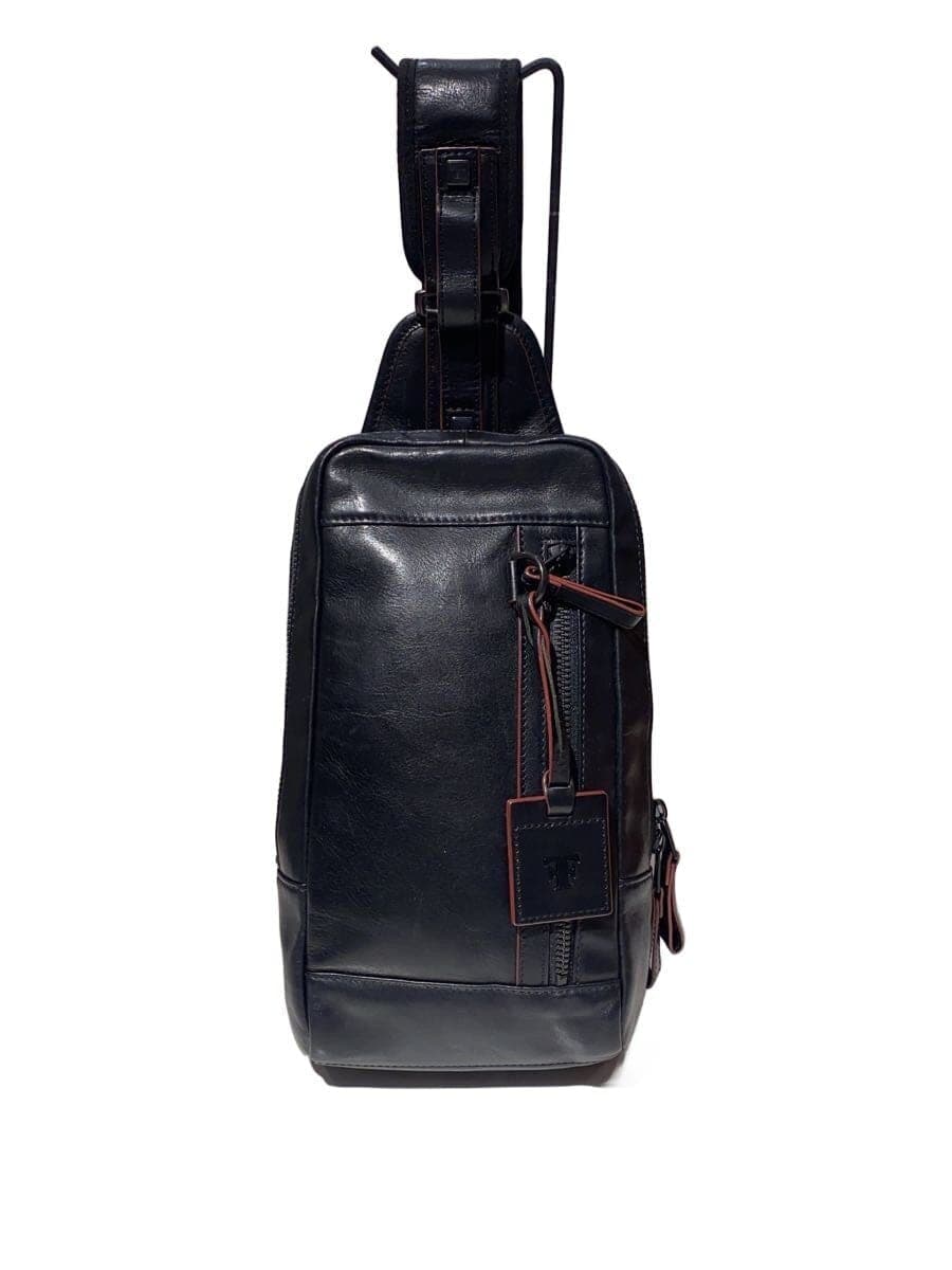 FUJITAKA Shoulder Bag Leather BLK 615920