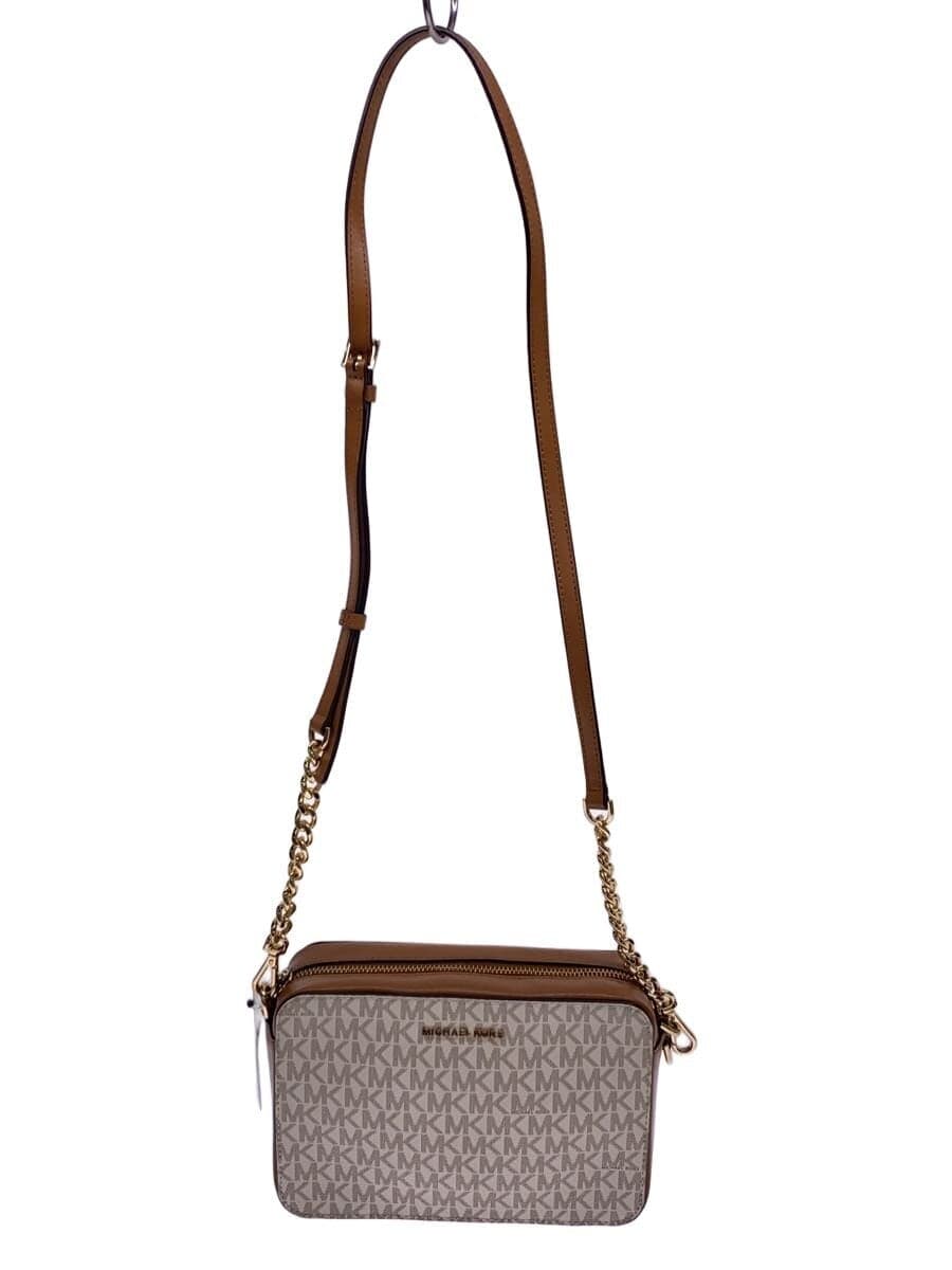 MICHAEL KORS Shoulder Bag PVC WHT Allover Pattern 32F8GF5M2B