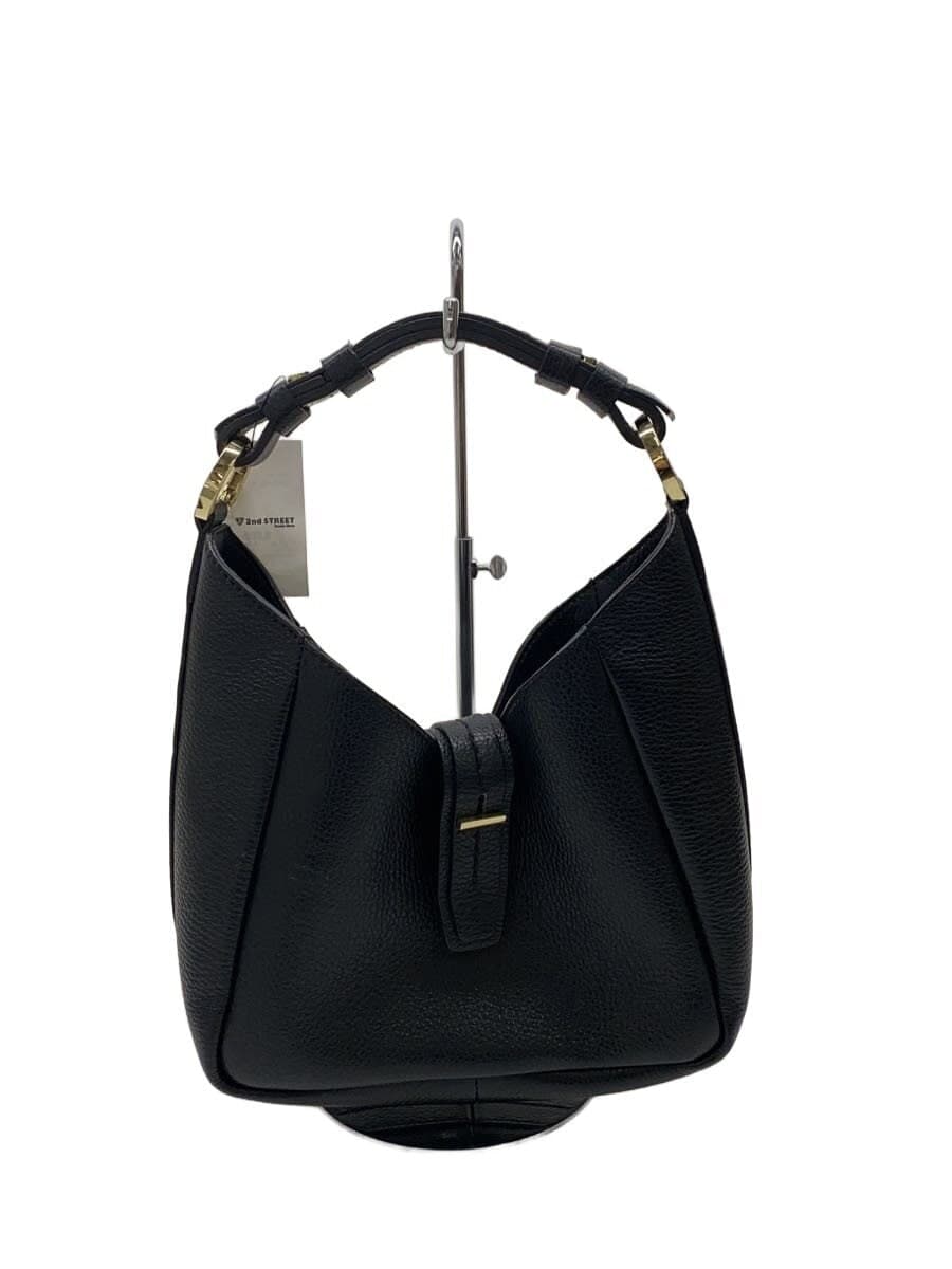 LORISTELLA Shrink Leather Hobo Bag 2WAY Handbag Leather BLK