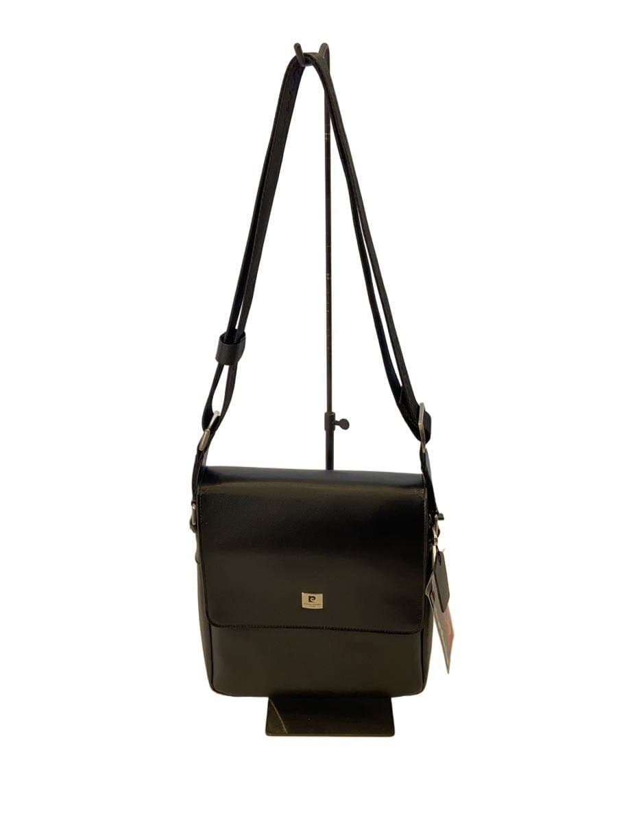 pierre cardin Shoulder Bag Leather BLK Solid