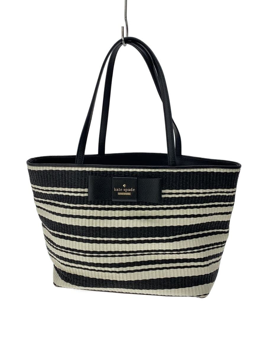 kate spade new york Tote Bag BLK Border Stripe