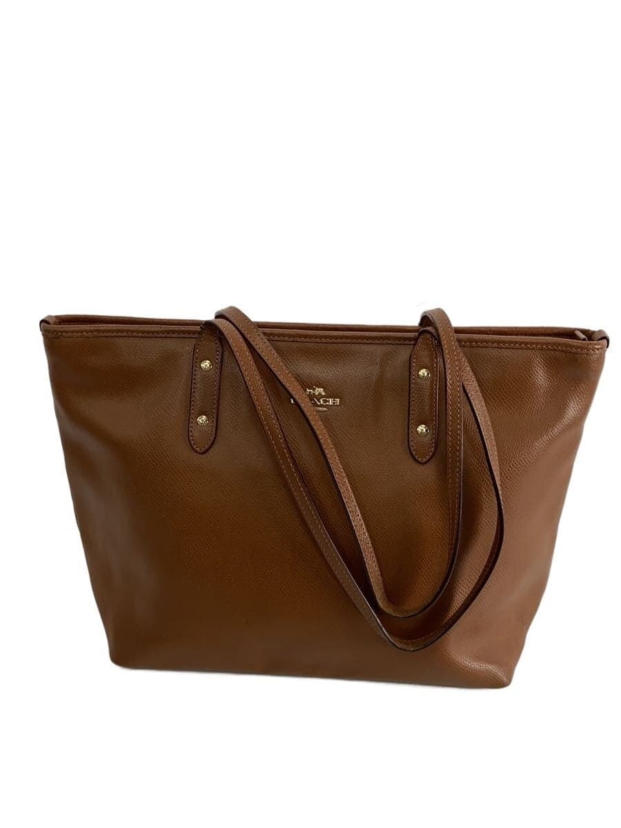 COACH Tote Bag_All Leather Leather BRW