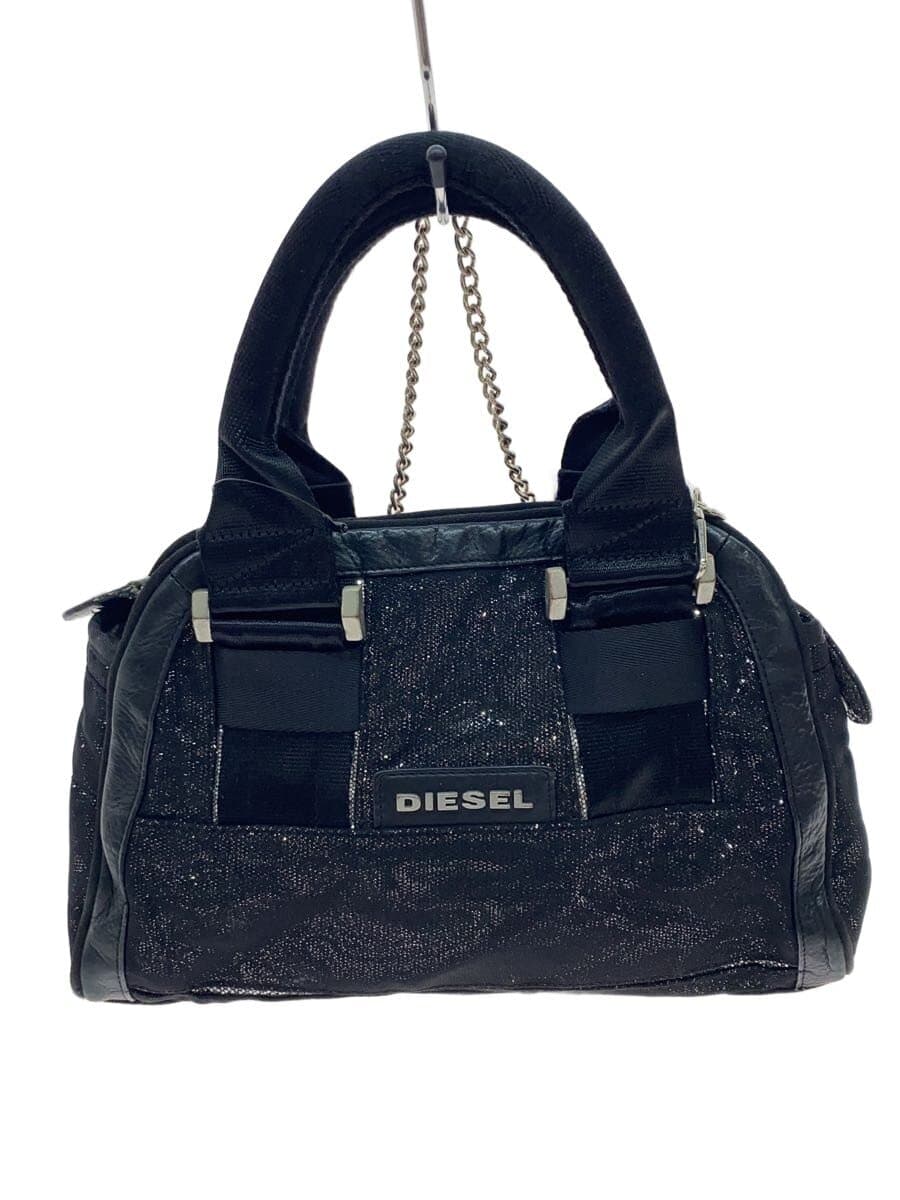 DIESELY2K handbag glitter chain leather BLK