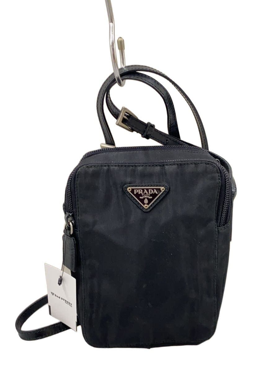 PRADA shoulder bag nylon black plain