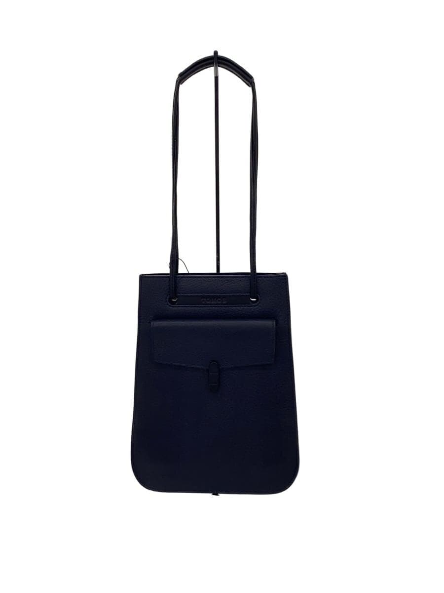 TOMOEUTILITY UB Shoulder Bag Cowhide Leather Navy