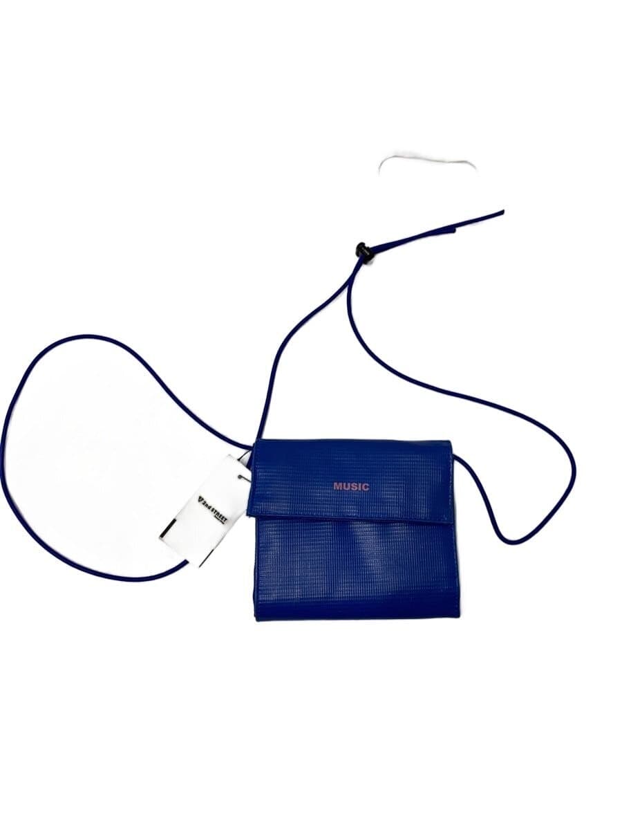 Other Brand 1 2 HALF Shoulder Wallet Leather Blue Blue Solid