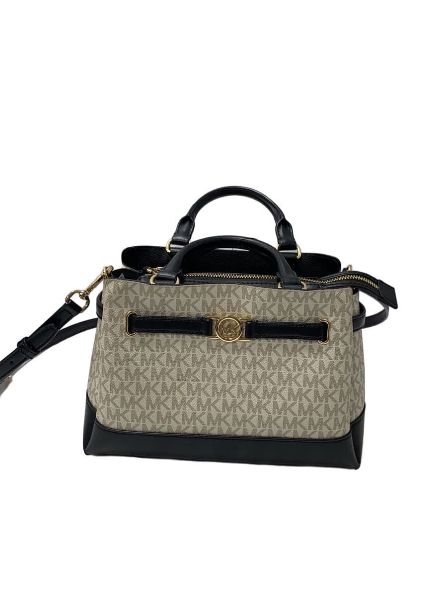 MICHAEL KORS Belted Satchel Small Handbag Leather Beige 35F4G6RS1B