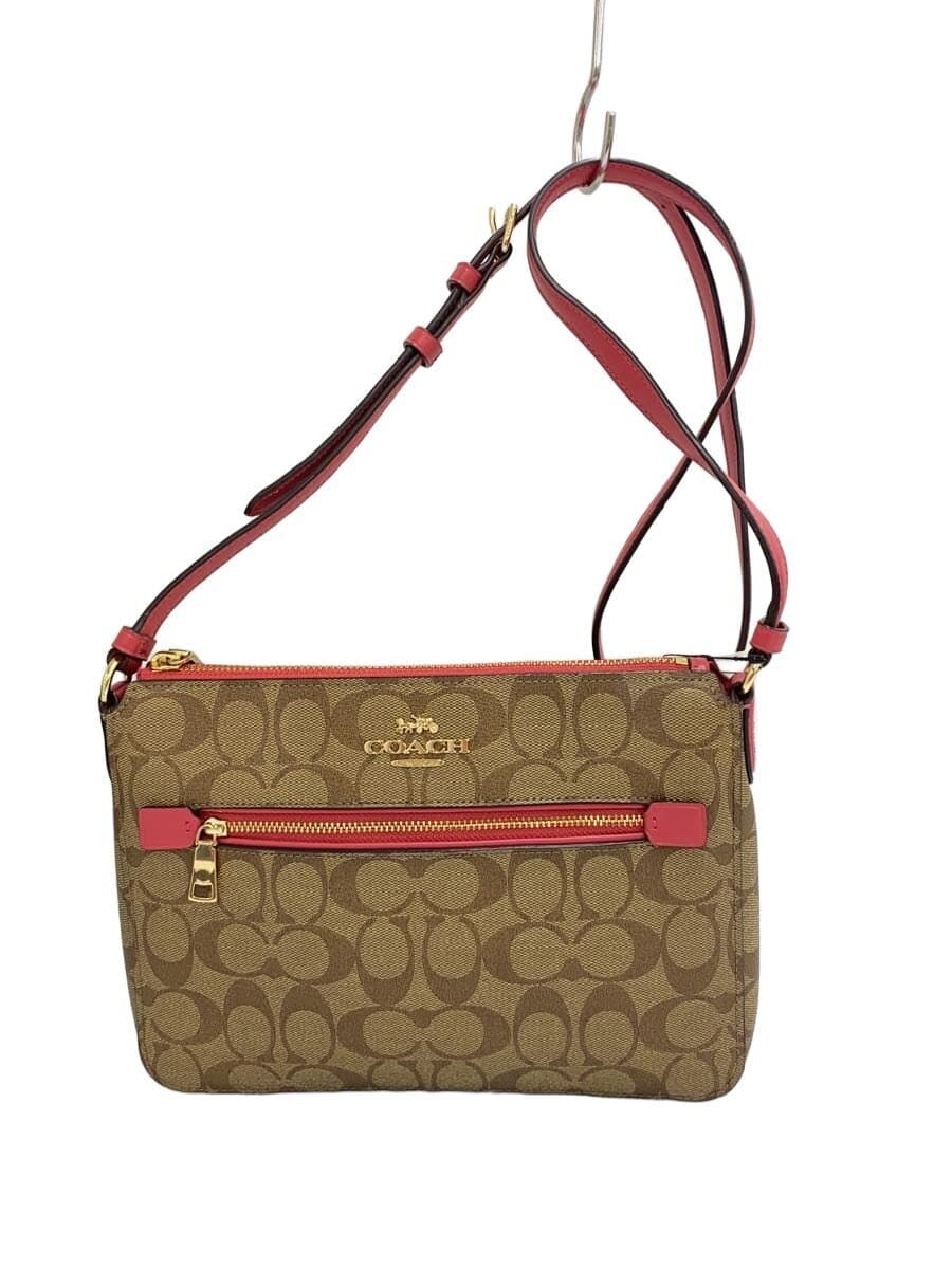 COACH Shoulder Bag PVC BRW All Over Pattern A2039-91013