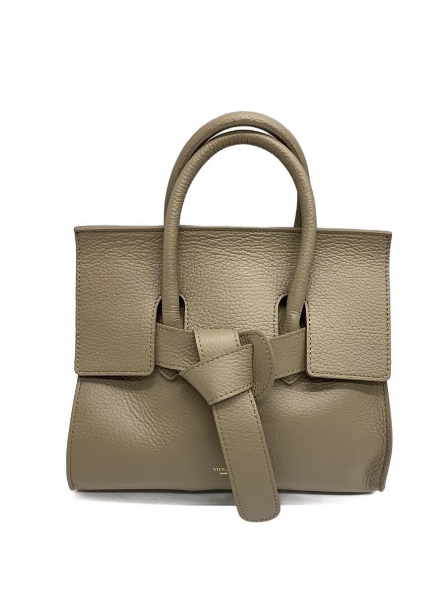 VIOL Ad’OROTRERO W Face Belt Tote Bag Leather BEG Solid