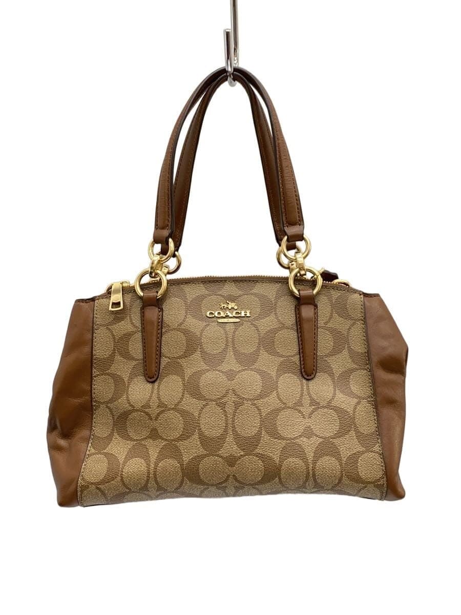 COACH Shoulder Bag PVC BRW All Over Pattern f58290