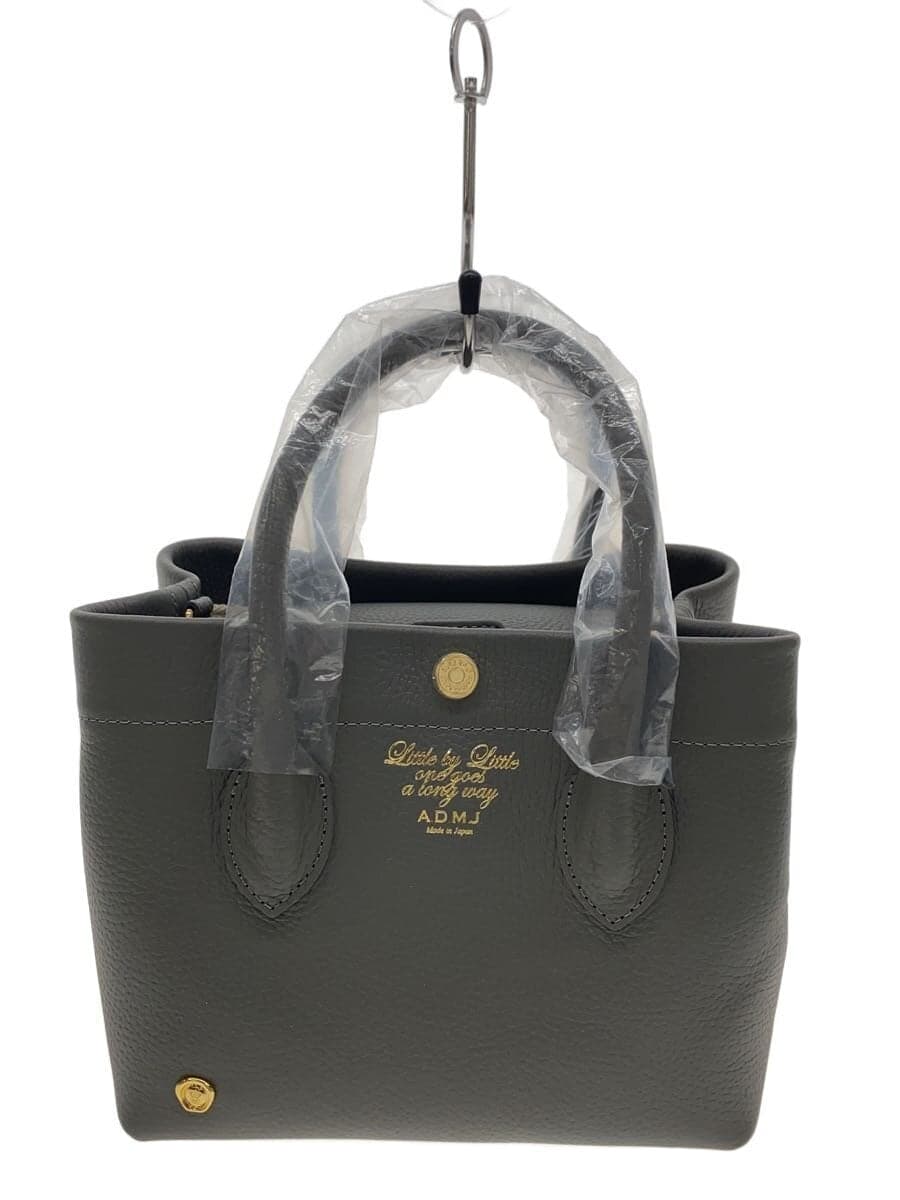 A.D.M.J. Cube Mini Handbag Leather GRY Solid