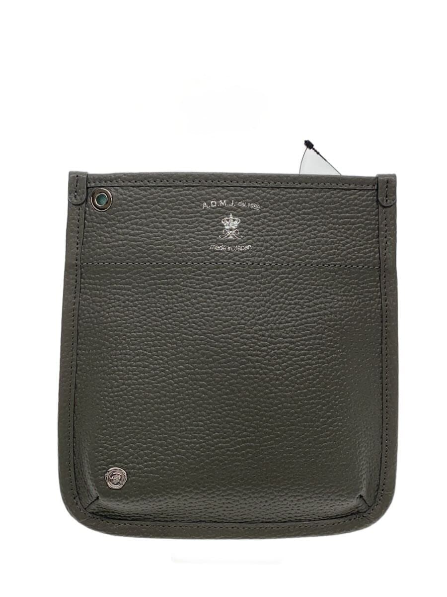 A.D.M.J. Shoulder Bag Leather GRY Solid