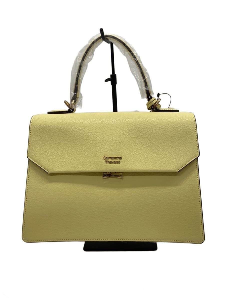 Samantha Thavasa Shoulder Bag Leather YLW Solid 2-Way