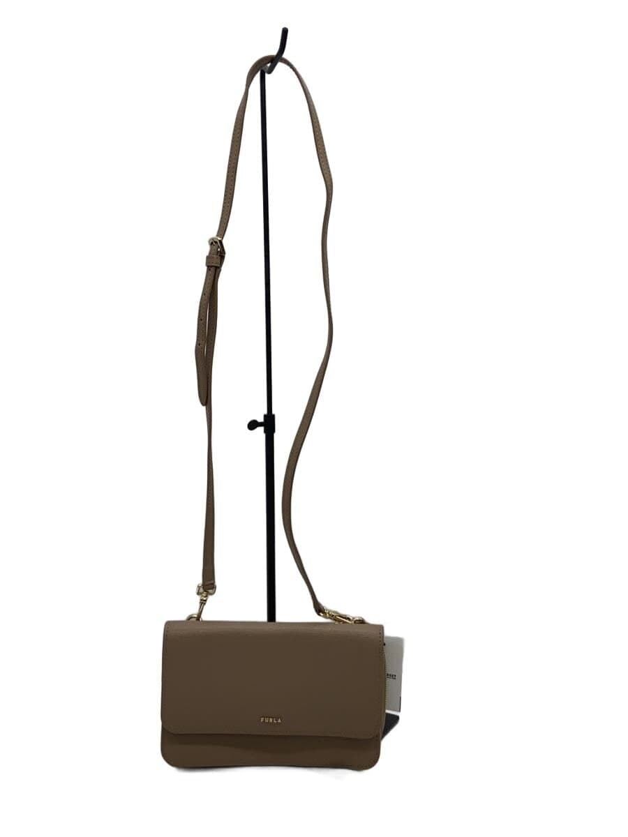 FURLA shoulder bag leather BEG