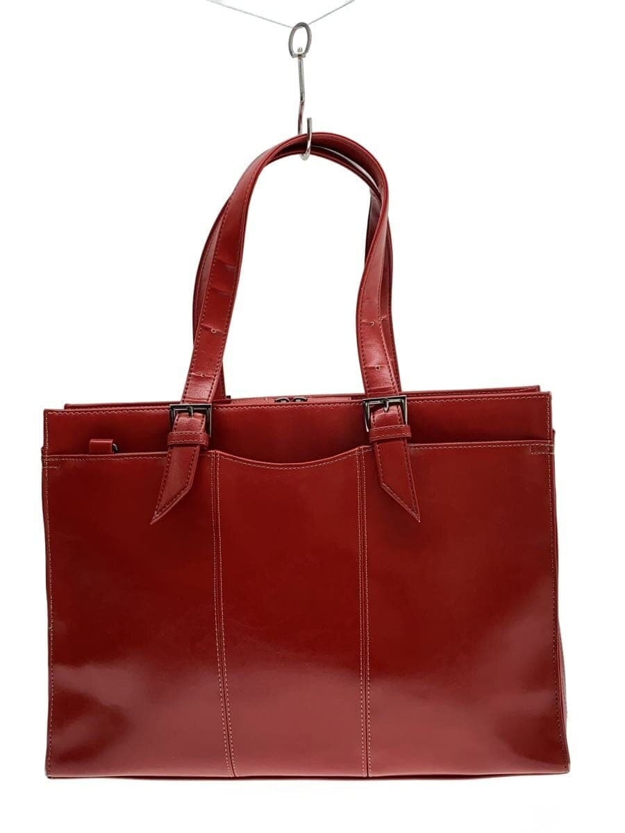 Youta Shoulder Bag Leather RED Solid Color
