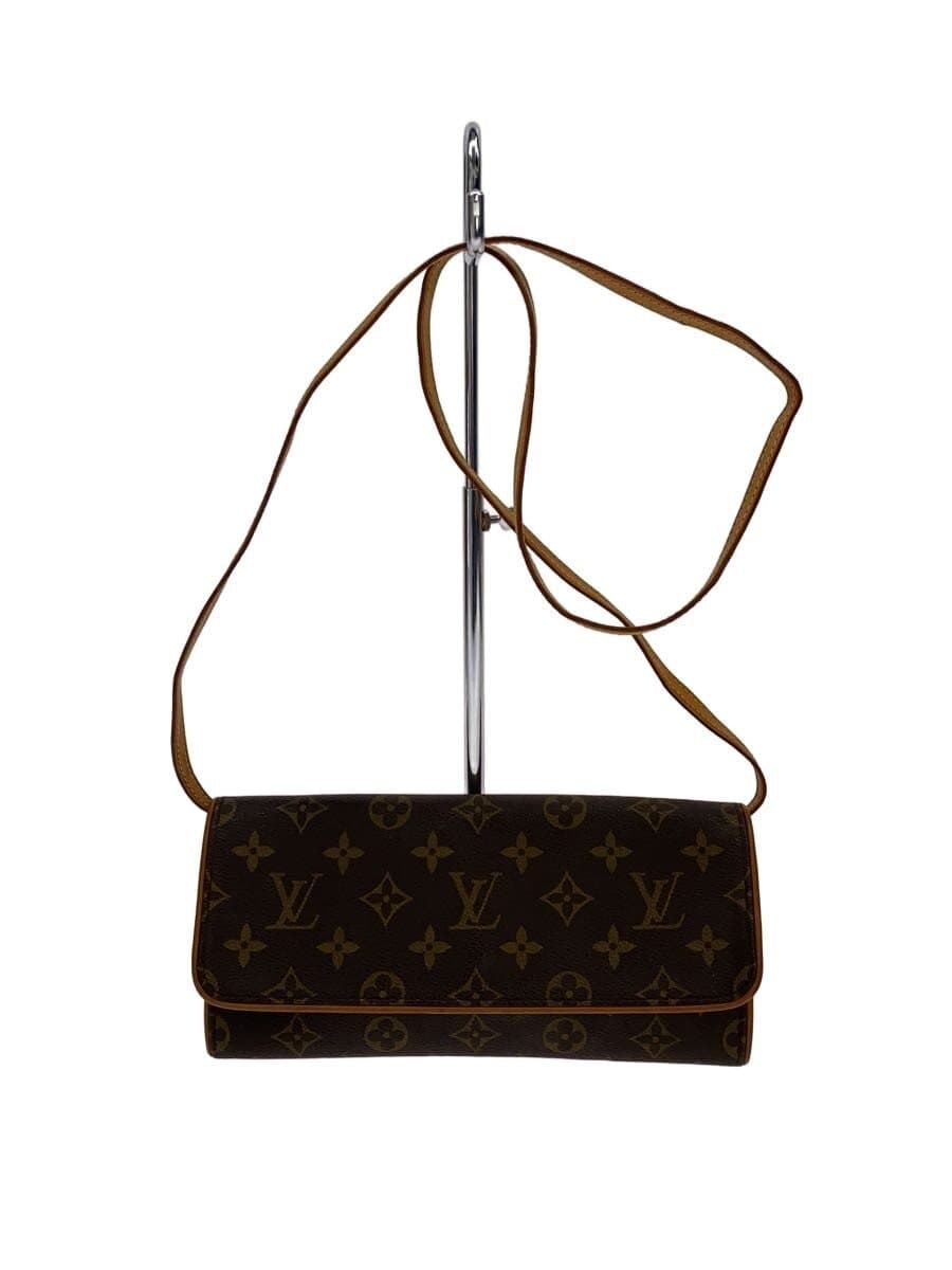 LOUIS VUITTON Pochette Twin GM_Monogram Canvas PVC BRW