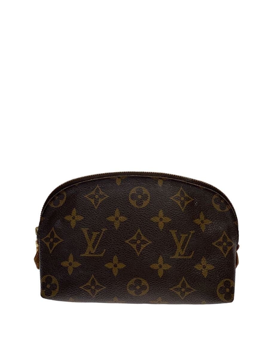LOUIS VUITTON Pochette Cosmetic PM_Monogram Canvas PVC BRW
