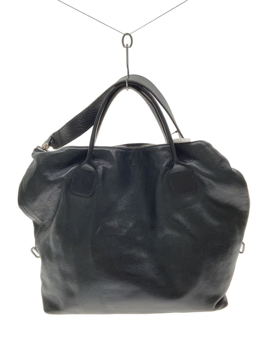 Ackermann tote bag leather black plain