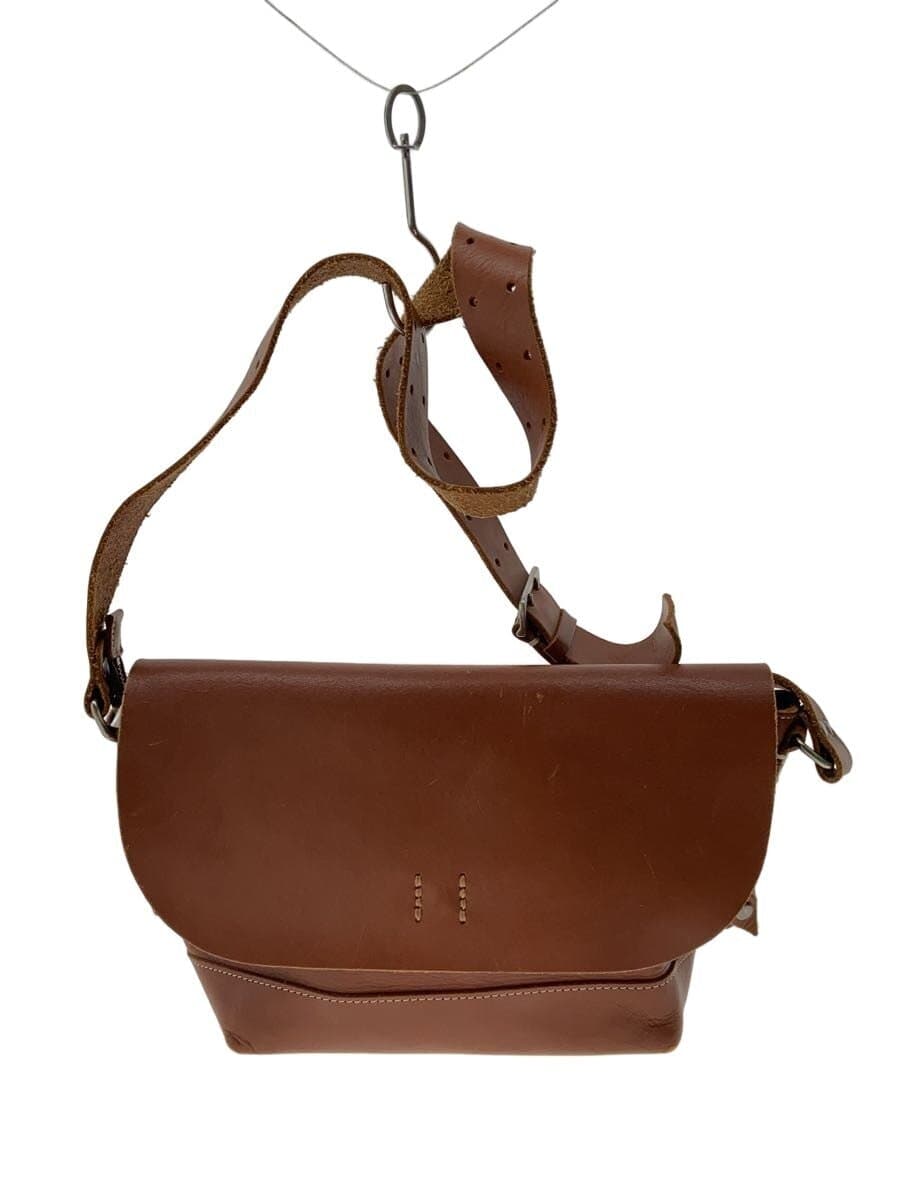 H 1203 MANO FECE Shoulder Bag Leather BRW Solid