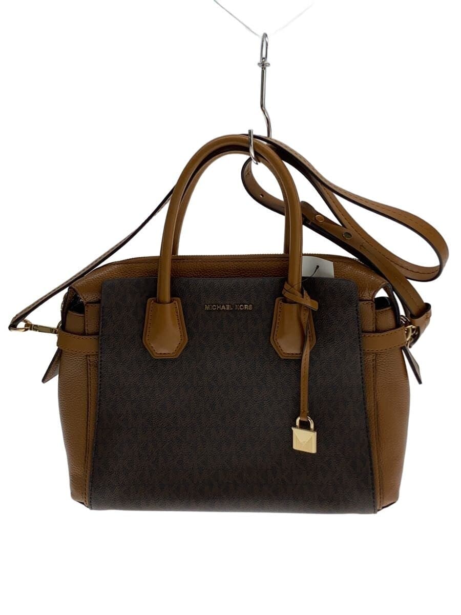 MICHAEL KORS Handbag Leather BRW All Over Pattern 30S9GM9S2B