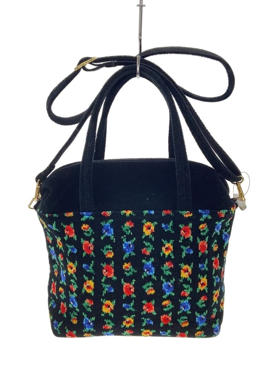 FEILER Shoulder Bag -- BLK Floral Pattern