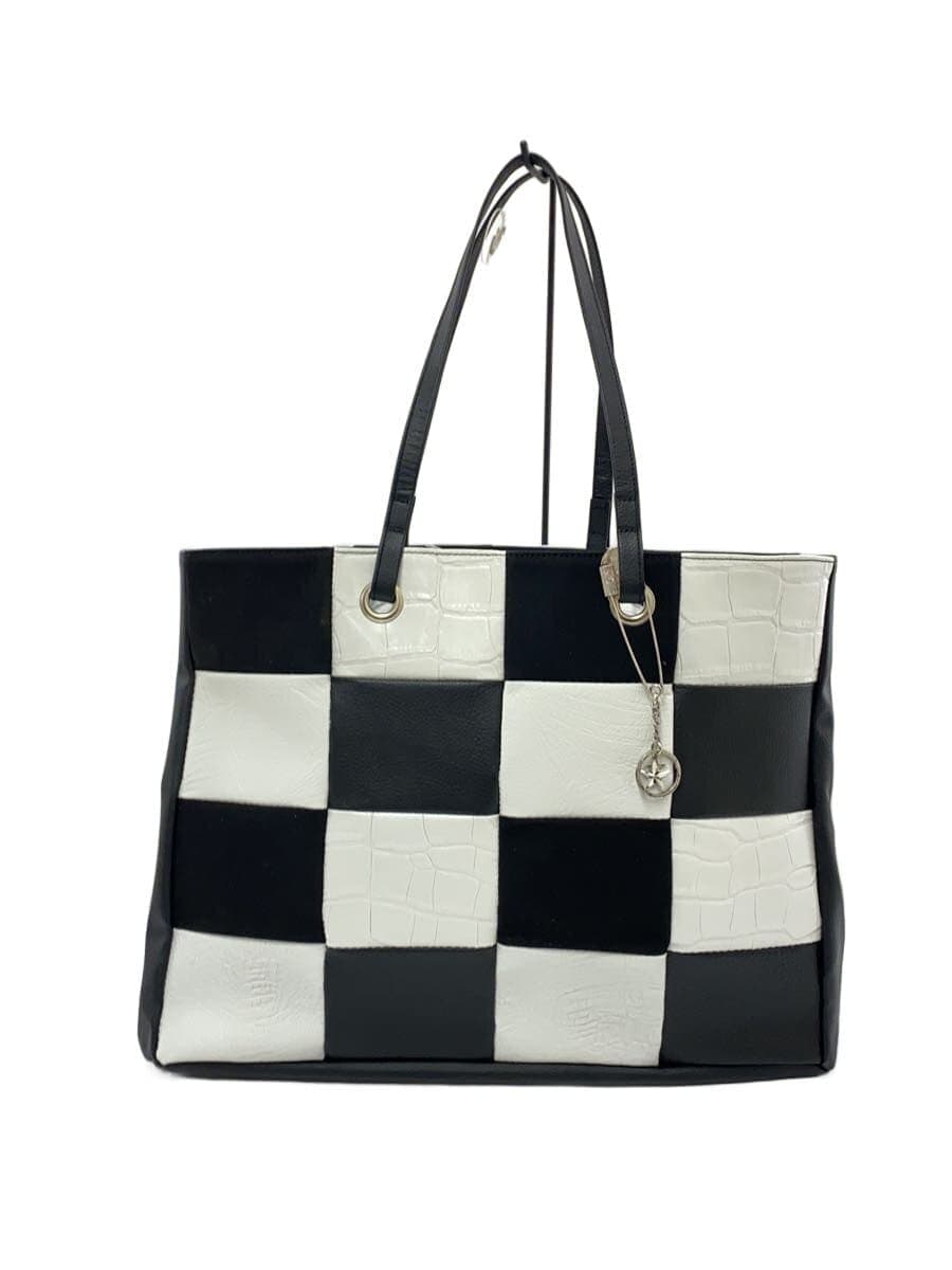 Samantha KINGZ Samantha Thavasa Kings Tote Bag Leather White Check