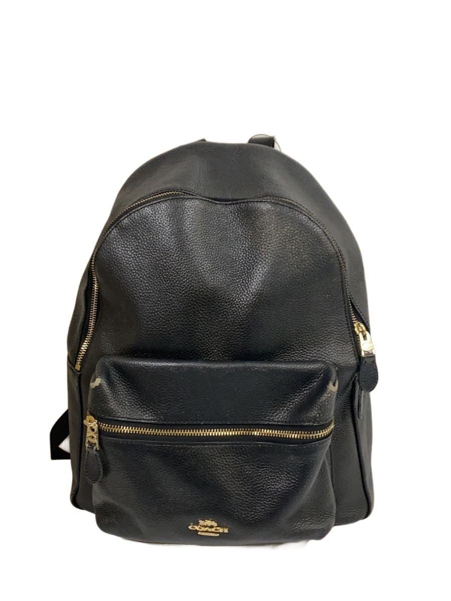 COACH Backpack Leather BLK