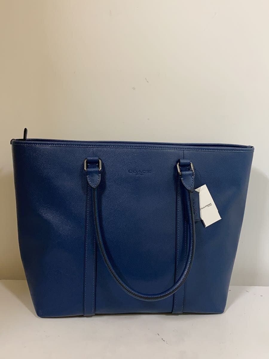 COACH Tote Bag Leather NVY Solid CBG48