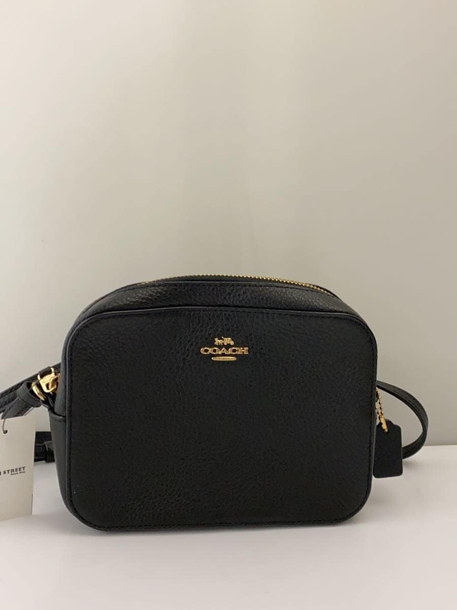 COACH Shoulder Bag Leather BLK 87734
