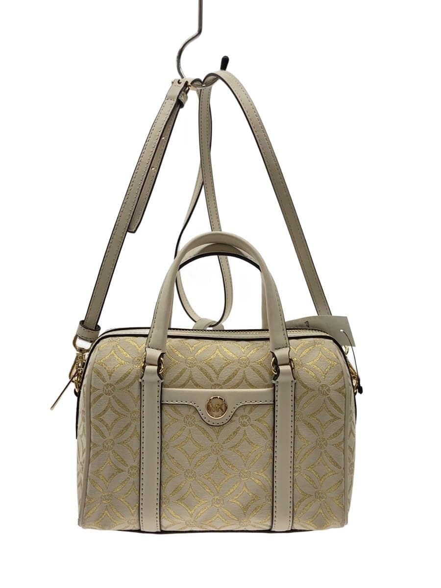 MICHAEL KORS Shoulder Bag Canvas BEG All Over Pattern 35F4GTFC1