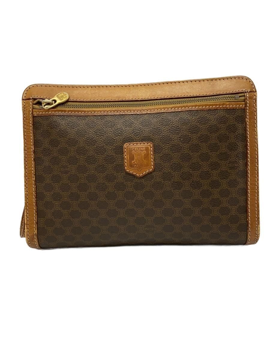 CELINE Second Bag Leather BRW Macadam Corner Wear、Signs of Use Considered