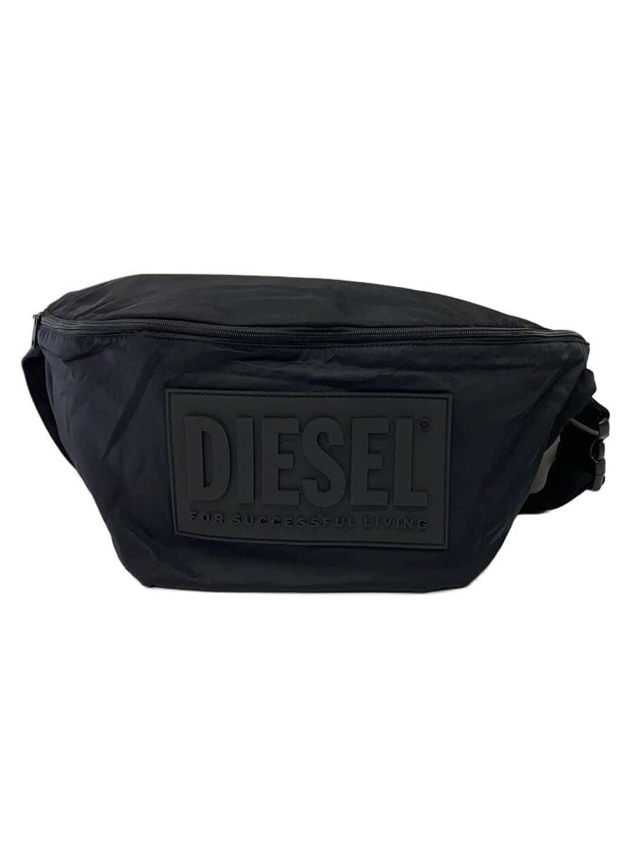 DIESELBIG Rubber Tag Shoulder Bag Nylon Black X06440P3102