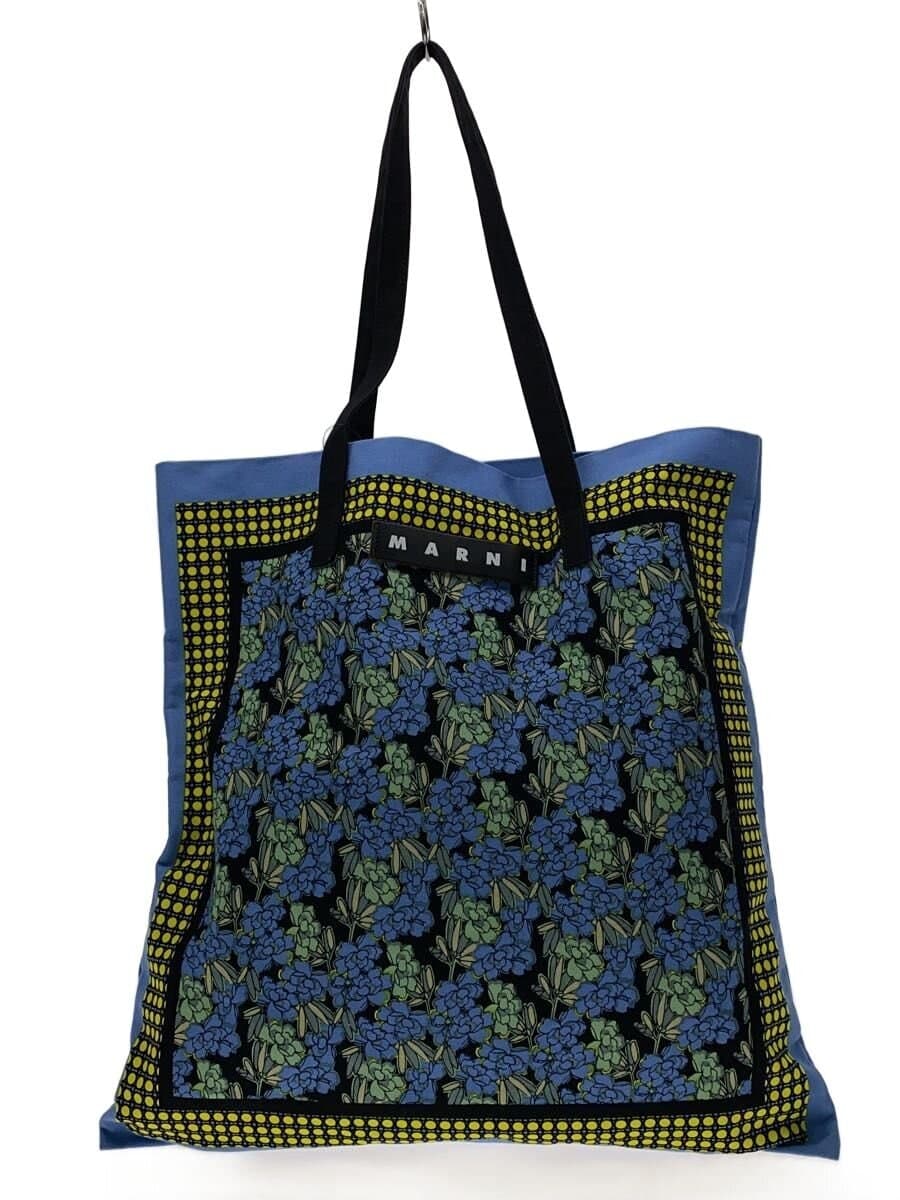 MARNI tote bag -- BLU all-over pattern