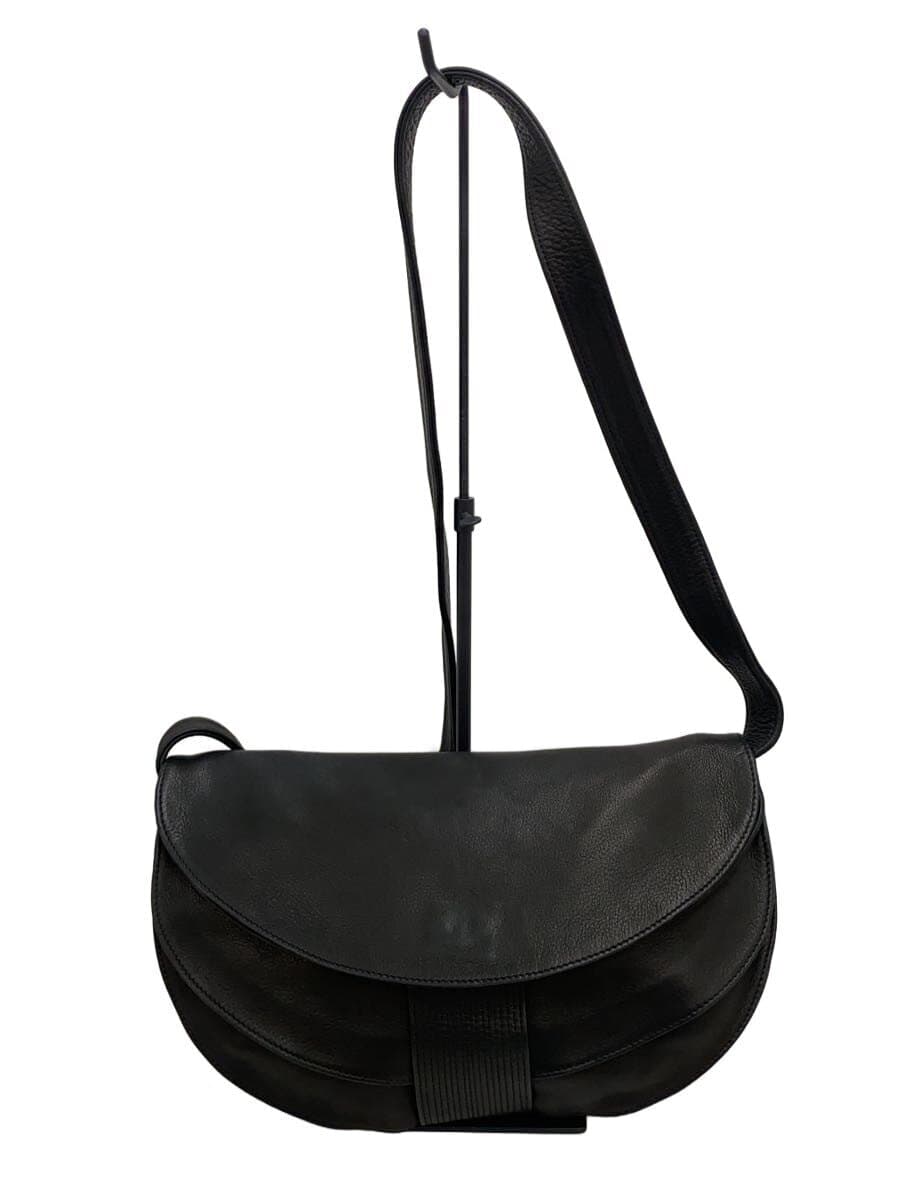 Michiamo shoulder bag leather BLK plain