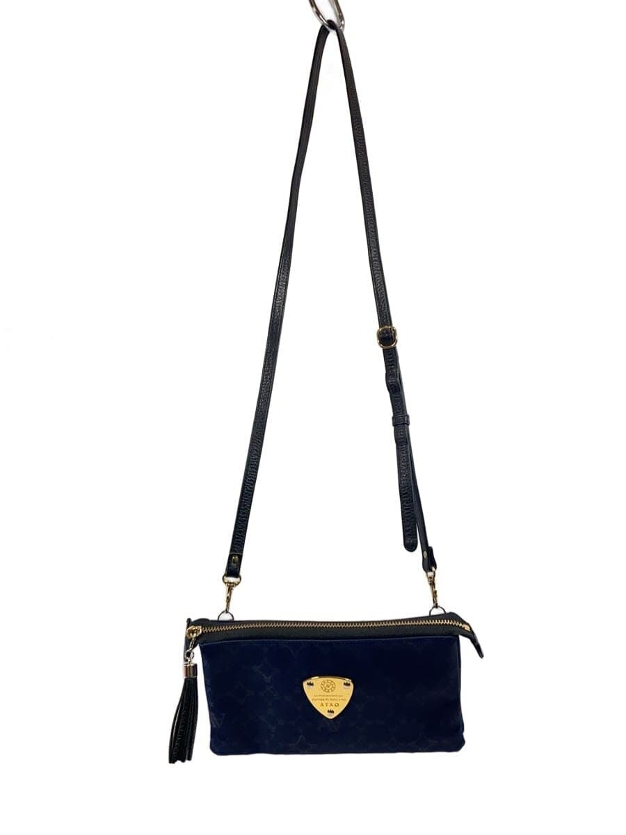ATAO shoulder bag -- NVY all-over pattern wallet pochette