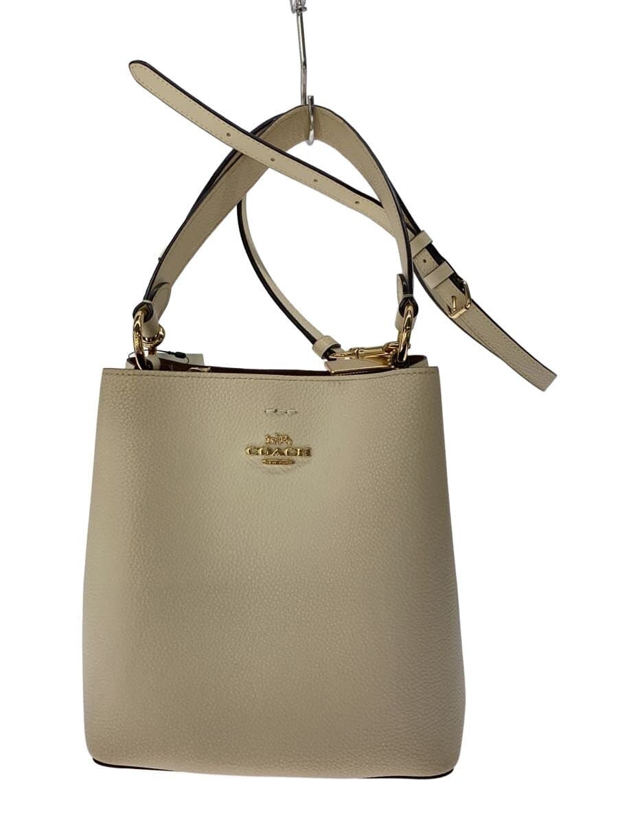 COACH Luxury Pebbled Leather Small Town Bucket BEG E2180-1011