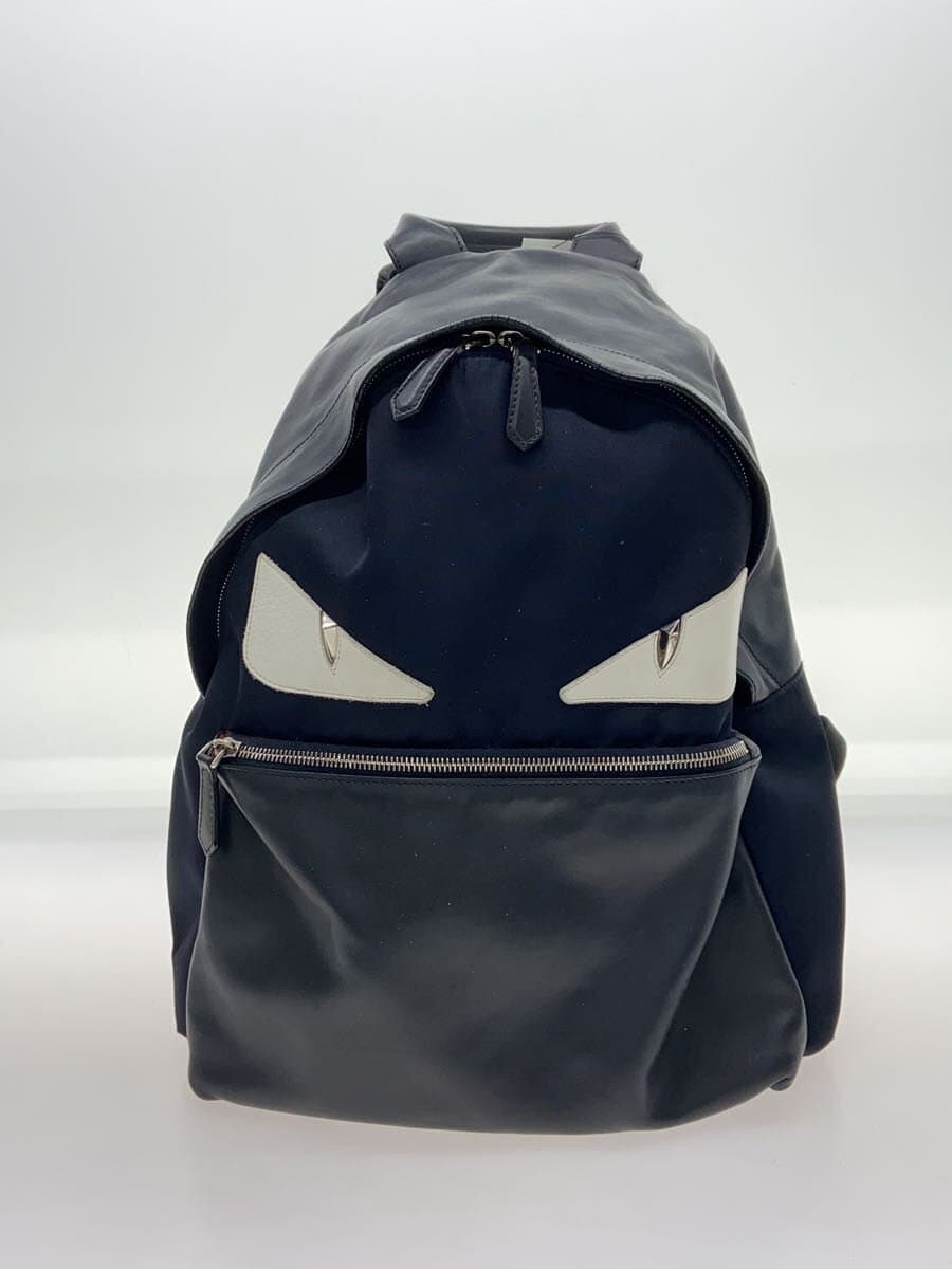 FENDIBAG BUGS Backpack Leather Navy
