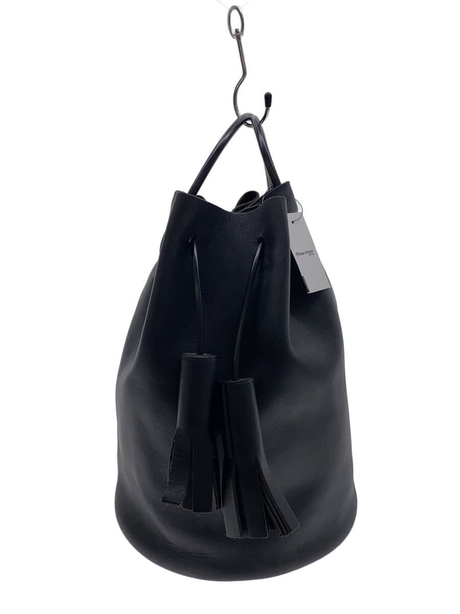 Building Block Shoulder Bag Leather Black