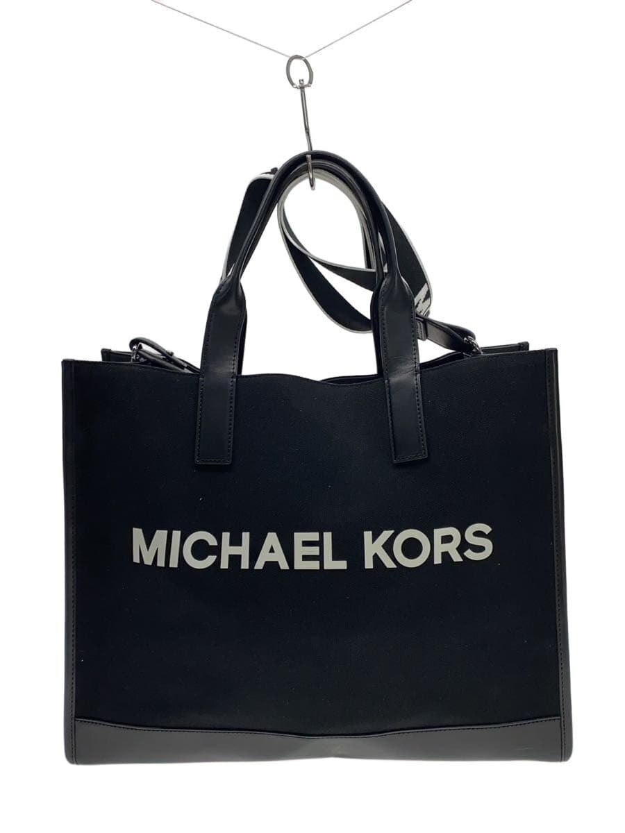 MICHAEL KORS tote bag canvas BLK 37S5LCOT4U